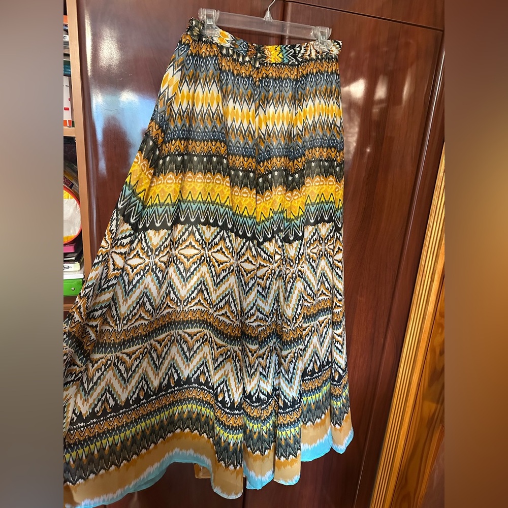 Multicolor Patterned Women's Maxi Skirt